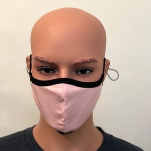 Pink cotton Face Mask adjustable strings